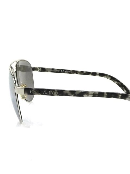 Auth LOUIS VUITTON Sunglasses Black/Silver Plastic/Metal - r10793a main image 4